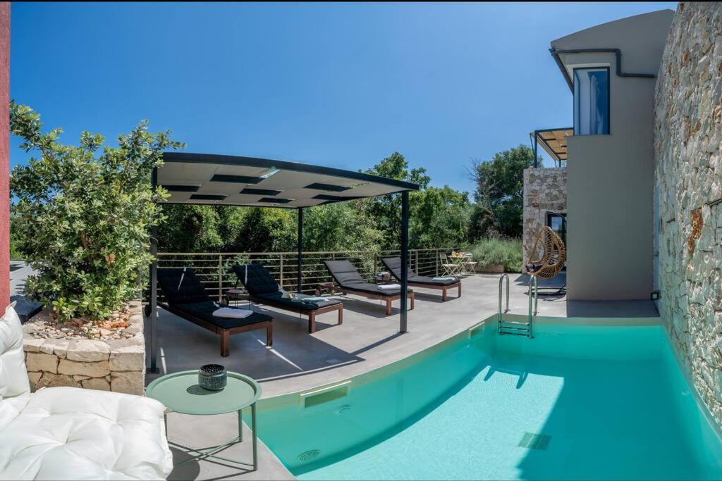 Villa Elisabeth Sea View Private Pool Fiskardo Kefalonia Katsaráta Eksteriør bilde