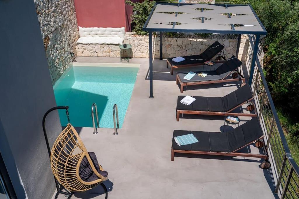Villa Elisabeth Sea View Private Pool Fiskardo Kefalonia Katsaráta Eksteriør bilde